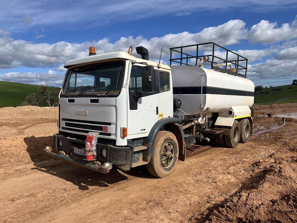 JAWS water cart working on a civil site
