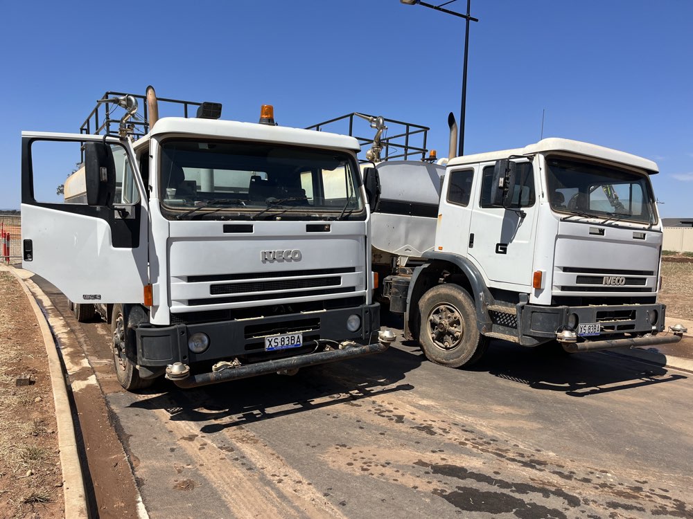 JAWS water carts ready for site watering